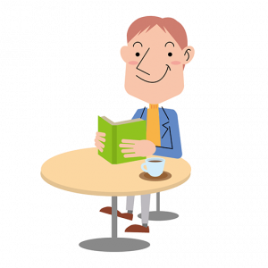 読書する男性